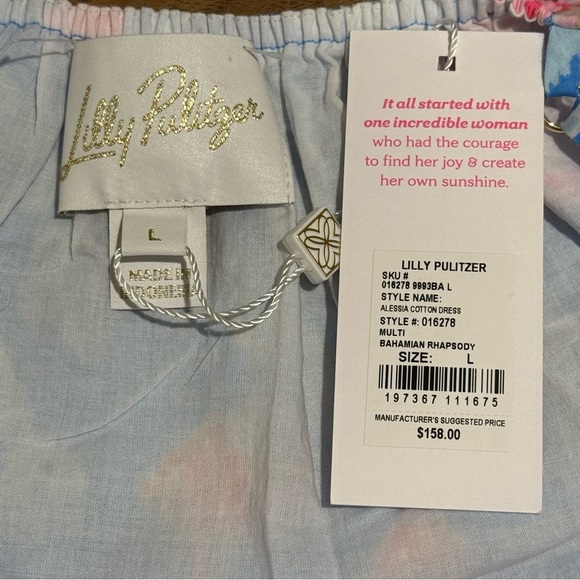 Lily Pulitzer NWT Large Bahamian Rhapsody Alessia Cotton Dress Preppy Resort - Picture 4 of 7
